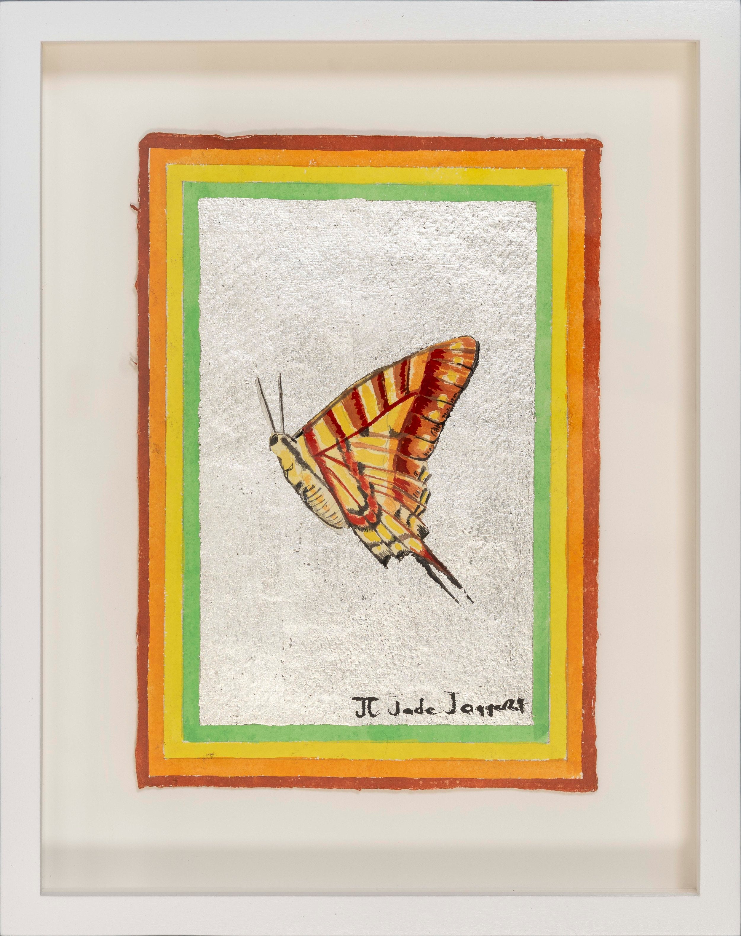 Spot Swordtail Butterfly with White gold leaf