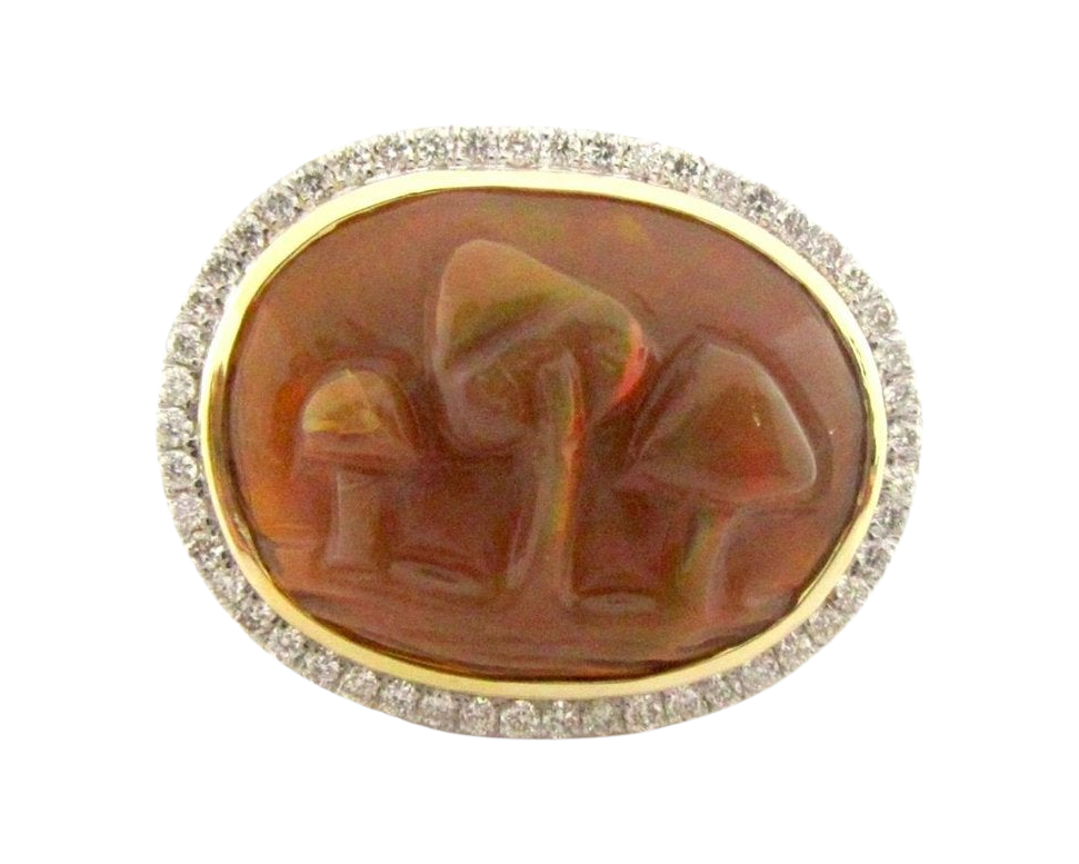 OPAL MUSHROOM RING