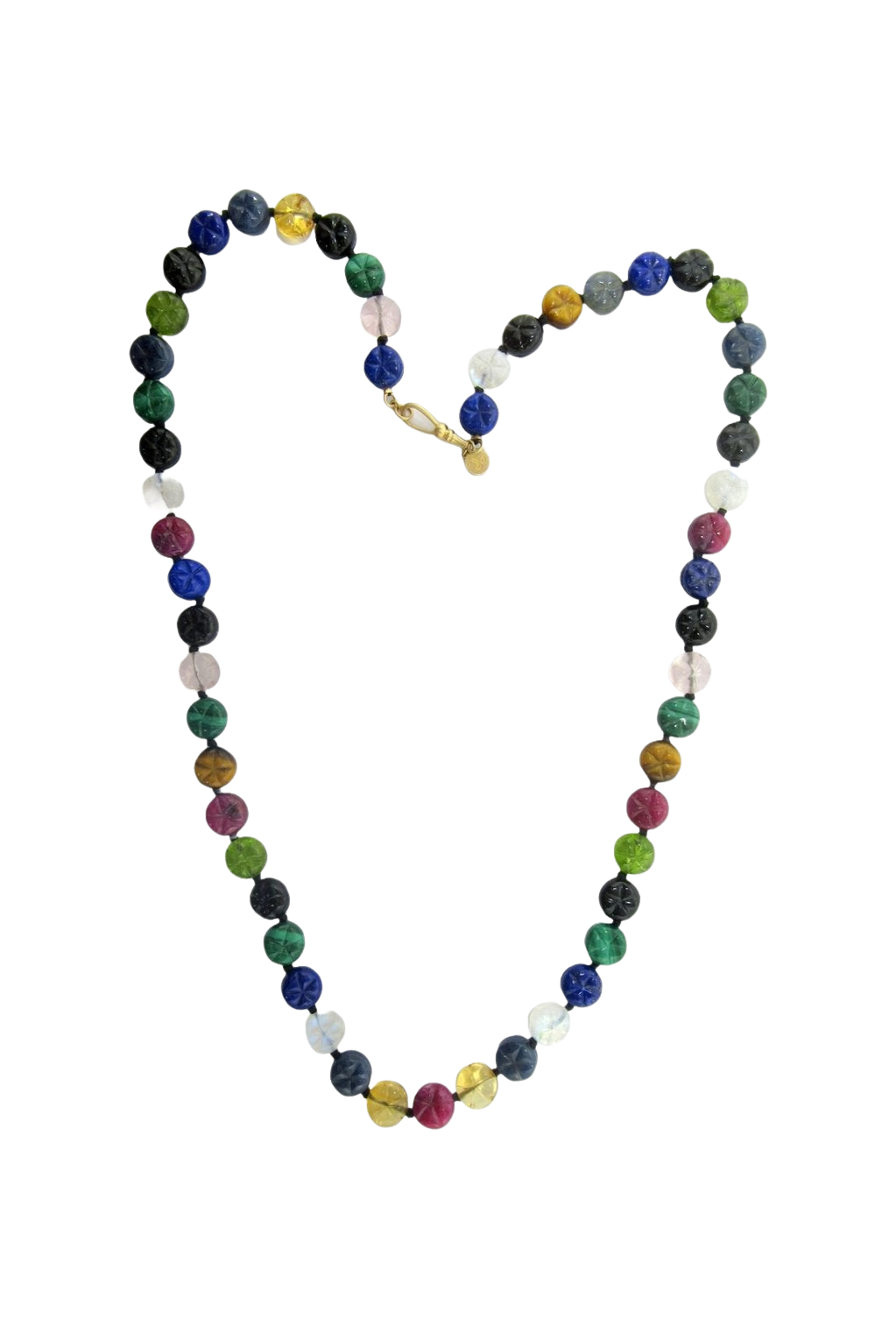MULTI-STONE PEYOTE NECKLACE ON THREAD