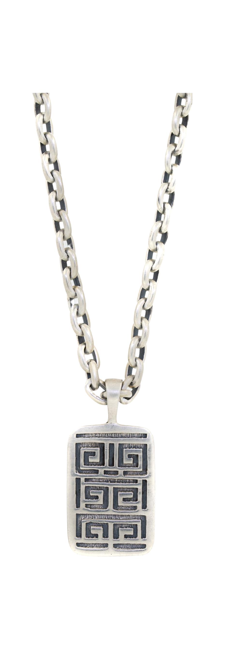 Geometric tag necklace