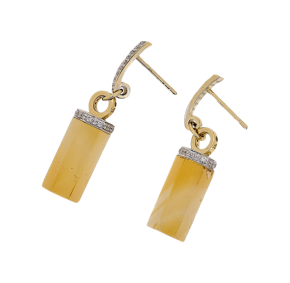 Citrine Rocktagon Earrings