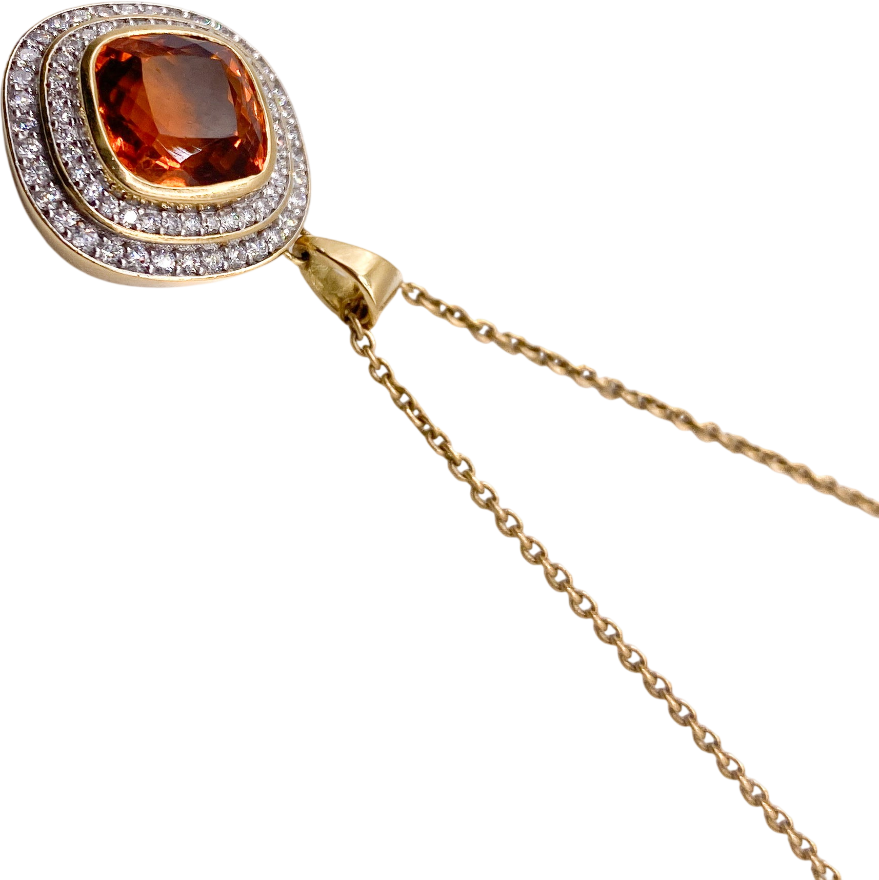 Orange citrine pendant