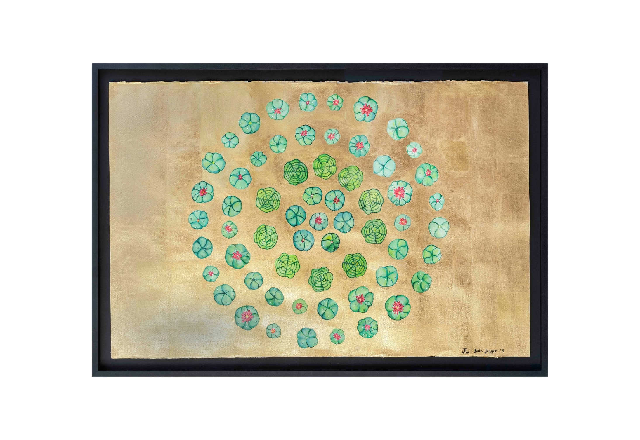 Large Framed Peyote Mandala