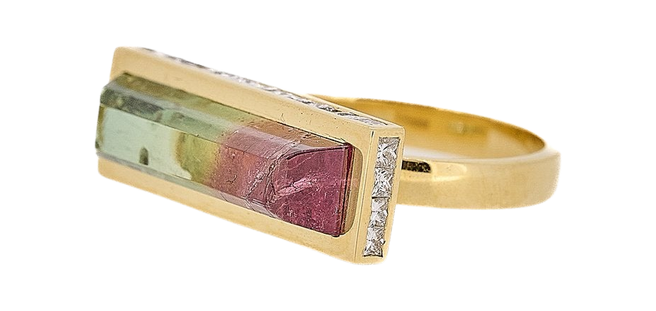 Tourmaline Neverending Bar Ring