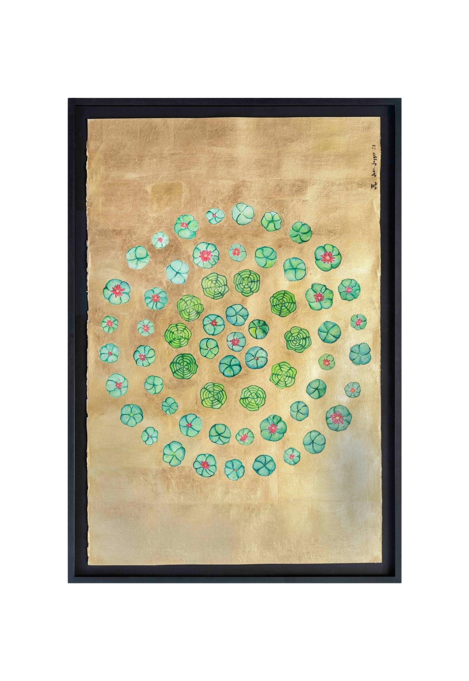 Large Framed Peyote Mandala