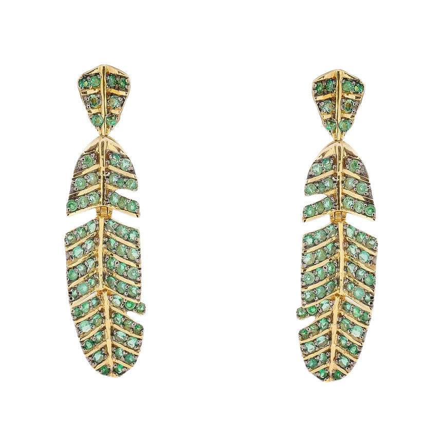 Paradisica small Emerald Earrings