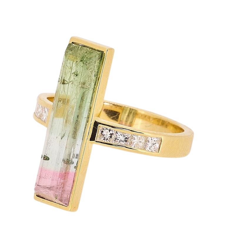 Tourmaline Neverending Bar Ring