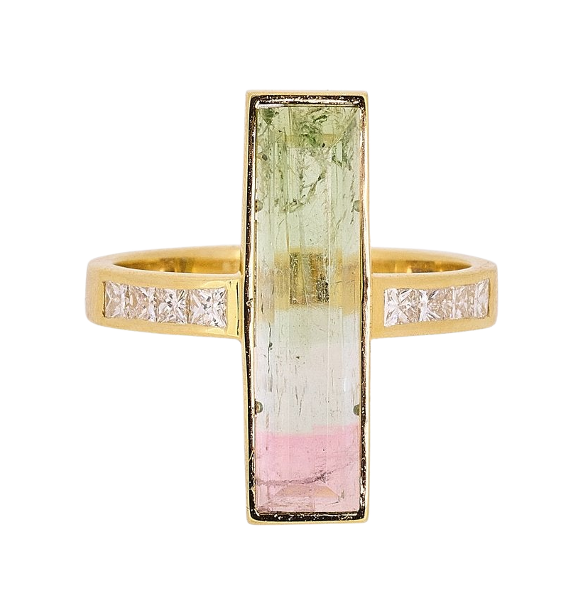 Tourmaline Neverending Bar Ring