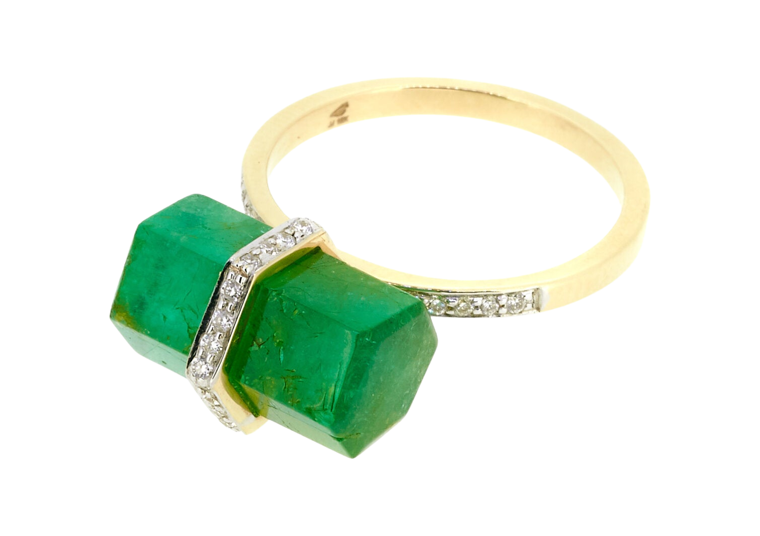 Emerald Rocktagon Ring