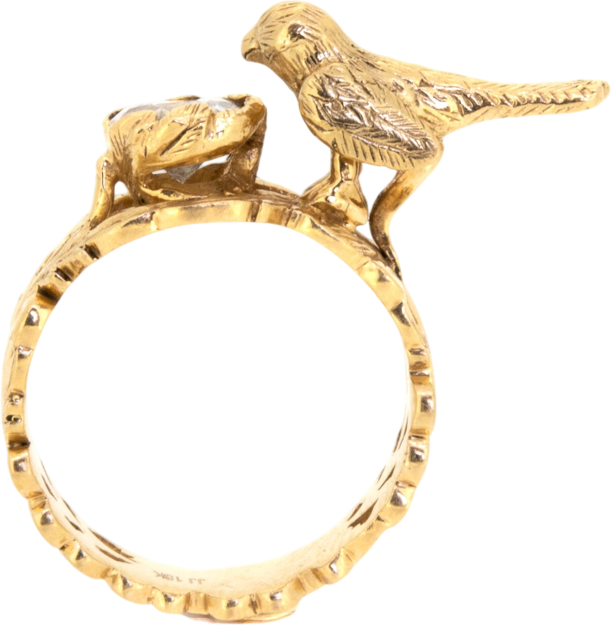 Diamond Bird Ring