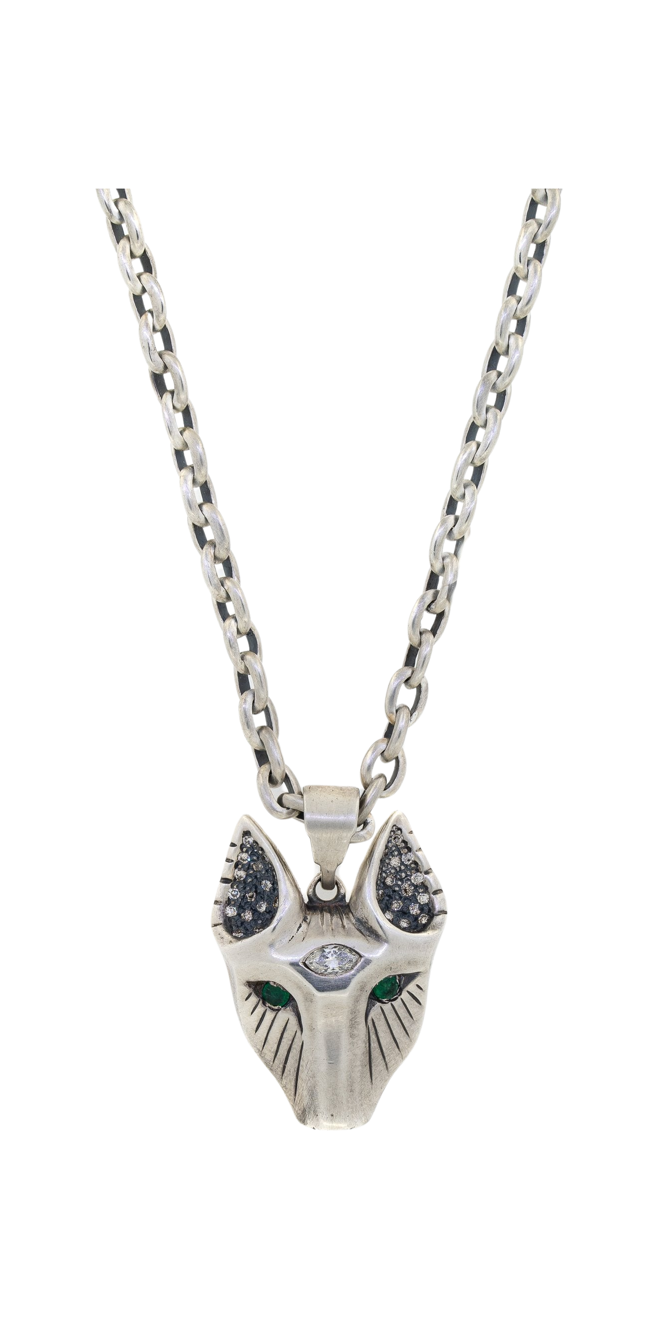 Silver Coyote Necklace
