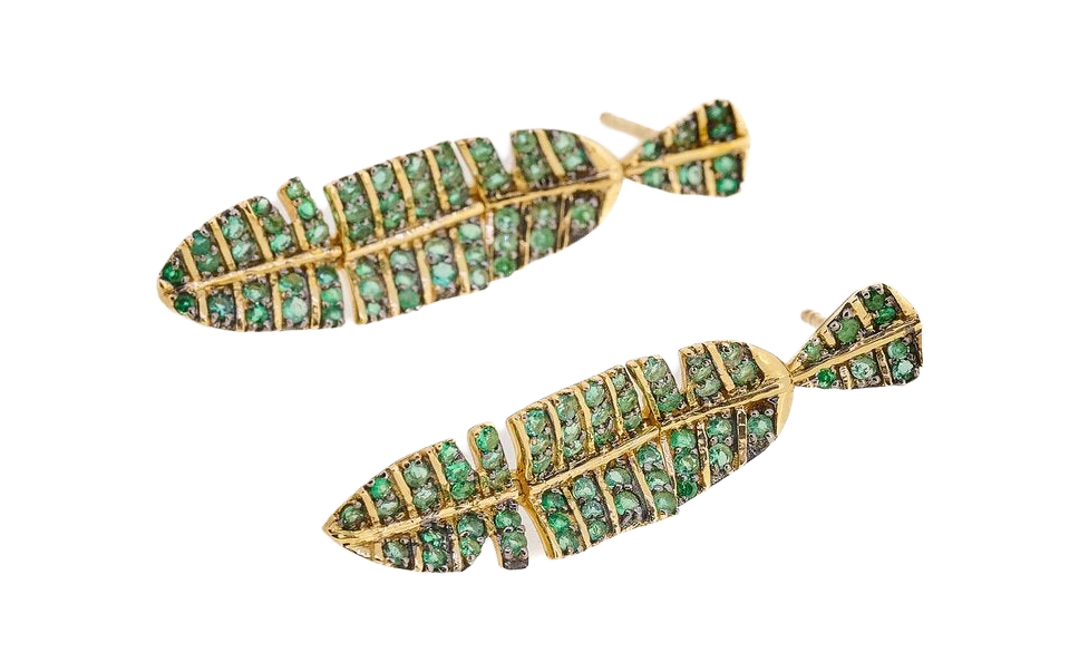 Paradisica small Emerald Earrings