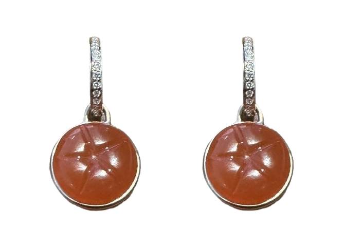 CARNELIAN PEYOTE EARRINGS