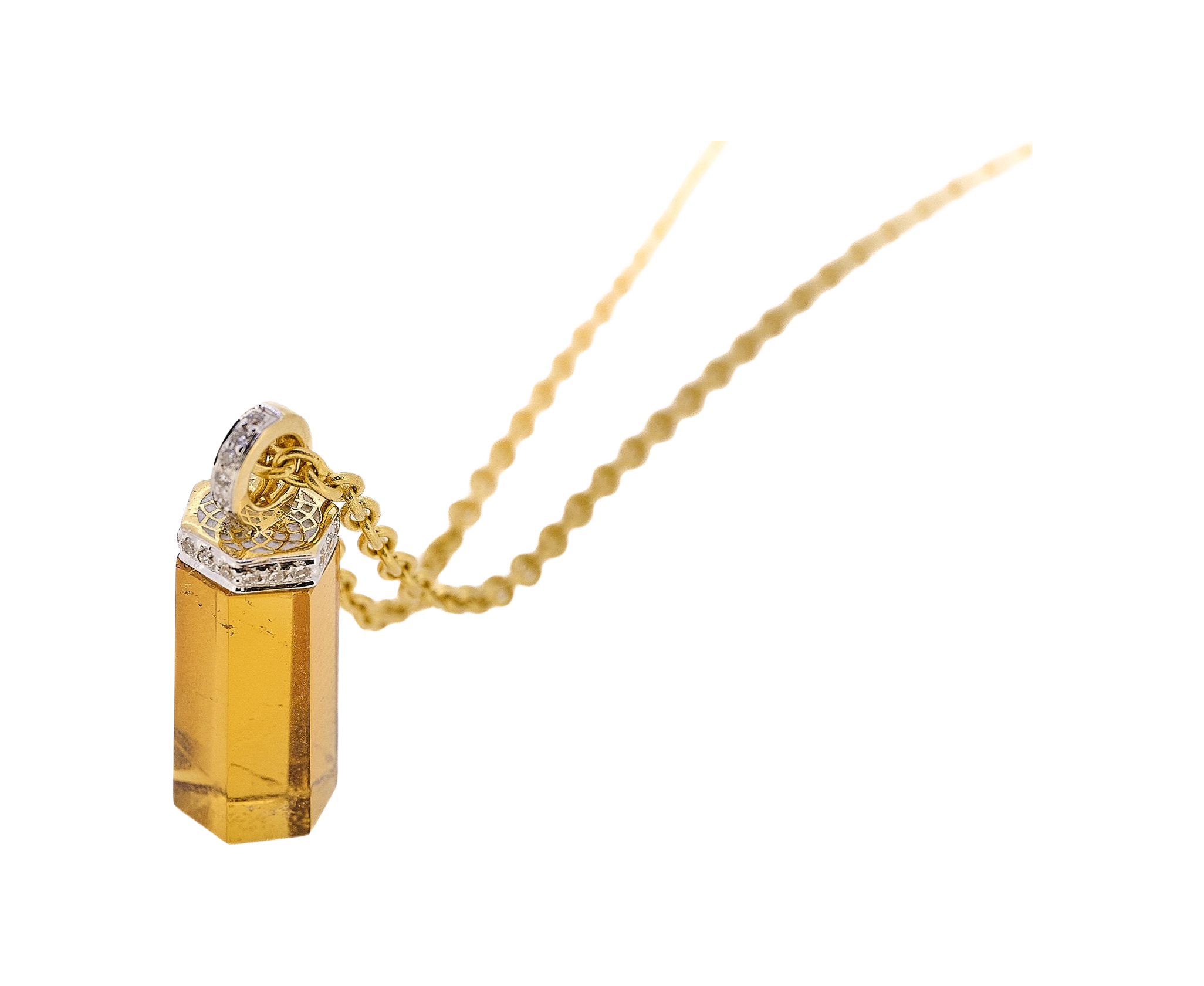 Citrine Rocktagon Necklace