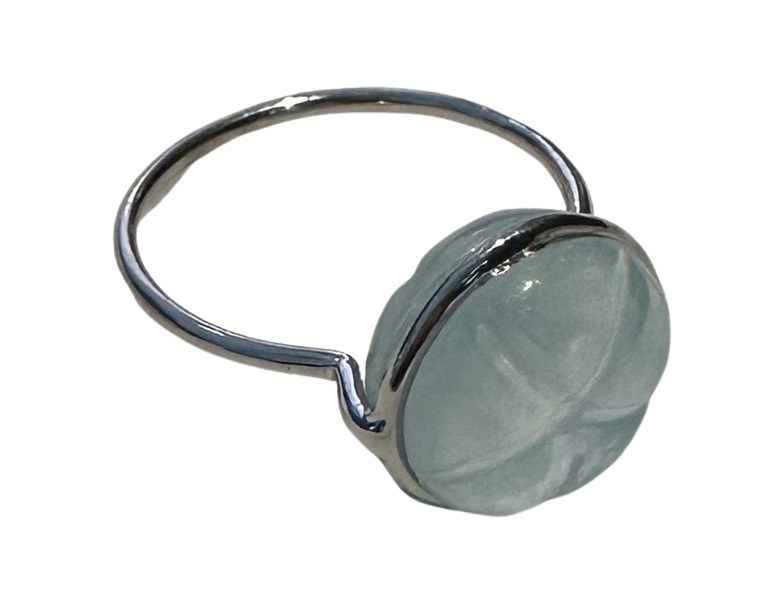 AQUAMARINE PEYOTE RING