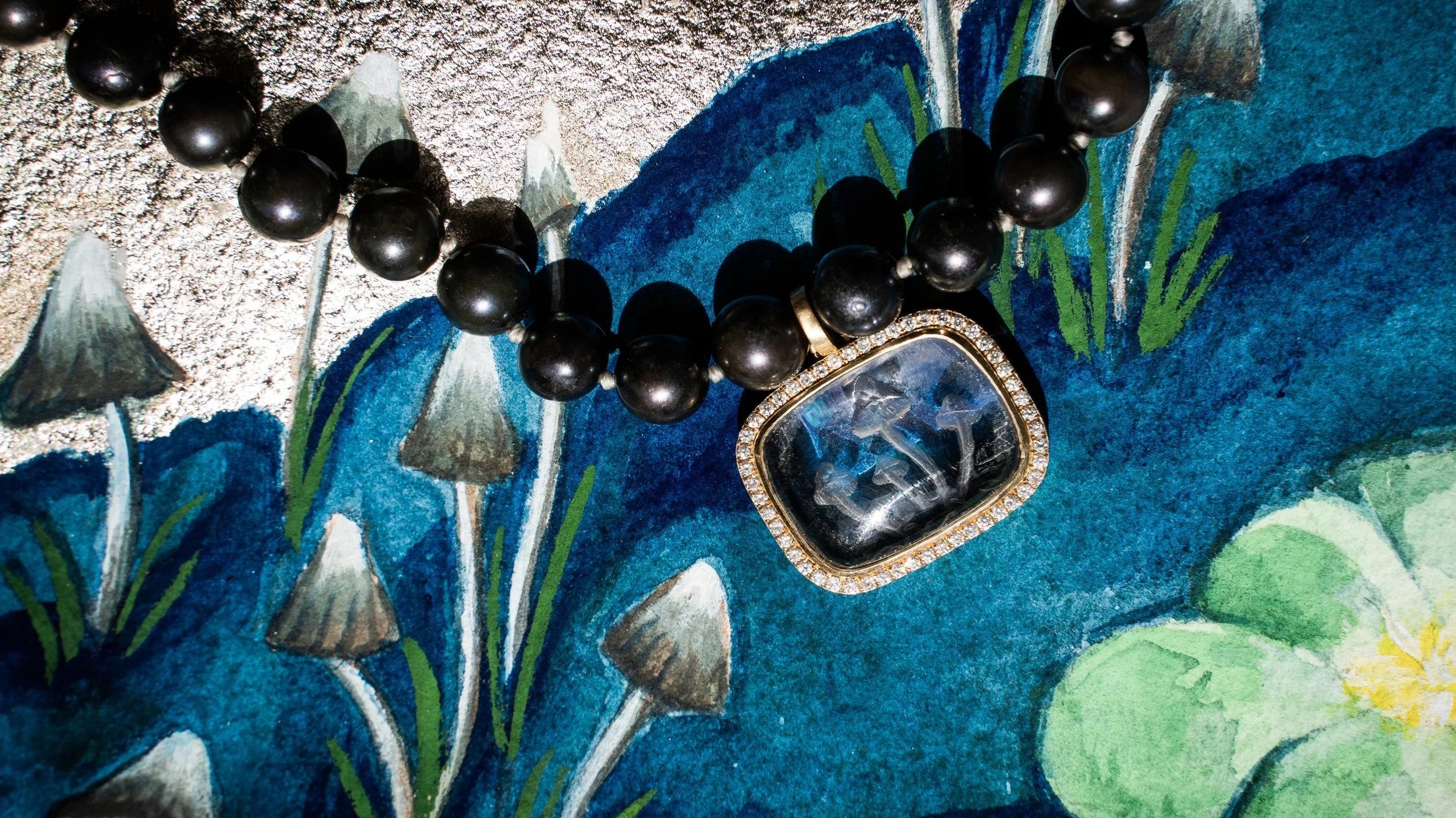 BLACK ONYX FROG EARRINGS